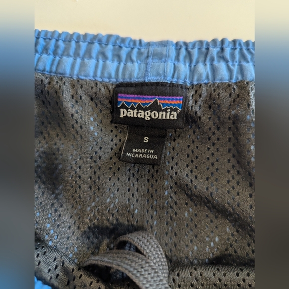 Blue Patagonia Swimsuit Mens small Baggies Mesh Lined Swim Trunks Board Shorts - Picture 2 of 8